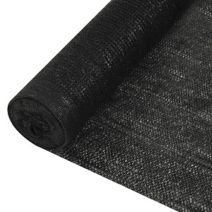 Siatka cieniująca, czarna, 1,5x25 m, HDPE, 150 g/m²