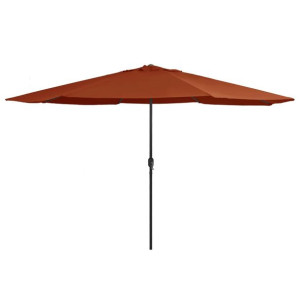 Parasol ogrodowy na metalowym słupku, 400 cm, terakota