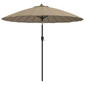 Parasol ogrodowy na słupku aluminiowym, 270 cm, taupe