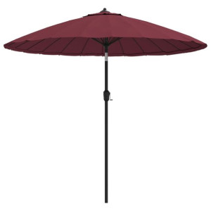 Parasol ogrodowy na słupku aluminiowym, 270 cm, bordowy
