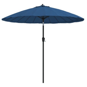 Parasol ogrodowy na słupku aluminiowym, 270 cm, lazurowy