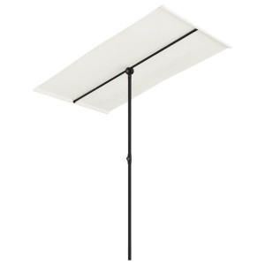 Parasol ogrodowy na słupku aluminiowym, 180x130 cm, piaskowy