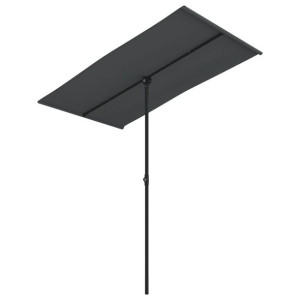 Parasol ogrodowy na słupku aluminiowym, 180x130 cm, antracytowy