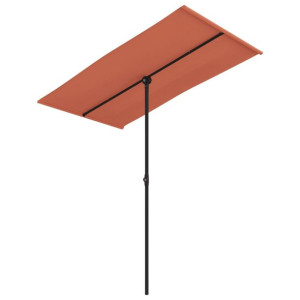 Parasol ogrodowy na słupku aluminiowym, 180x130 cm, terakota