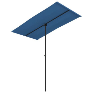 Parasol ogrodowy na słupku aluminiowym, 180x130 cm, lazurowy