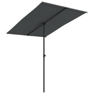 Parasol ogrodowy na słupku aluminiowym, 2x1,5 m, antracytowy