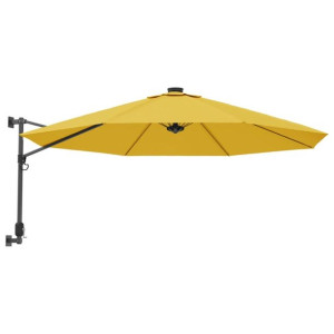 Ścienny parasol ogrodowy, żółty, 290 cm