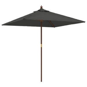 Parasol ogrodowy na drewnianym słupku, antracyt, 198x198x231 cm