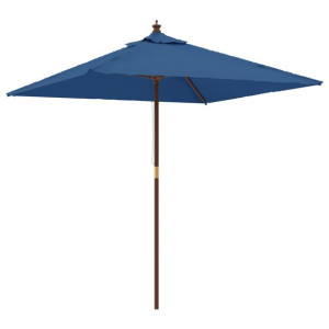 Parasol ogrodowy na drewnianym słupku, lazurowy, 198x198x231 cm