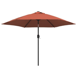 Parasol ogrodowy na metalowym słupku, terakotowy, 300 cm