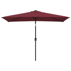 Parasol ogrodowy na metalowym słupku, 300 x 200 cm, bordowy