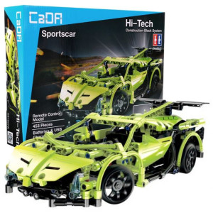 Klocki techniczne CaDA 453 el. Zdalnie sterowane auto sportowe dla dzieci 6