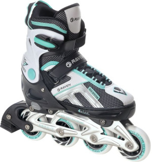 Rolki Regulowane RAVEN Pulse Black/Mint 33-36 Kauczuk