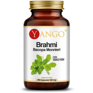 YANGO BRAHMI - Bacopa Monnieri - Ekstrakt - suplement diety - 100 kapsułek