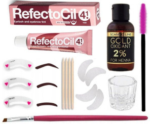 REFECTOCIL Henna 4,1 + Oksydant + Kieliszek zestaw XXL
