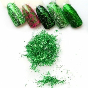 05. Spiderweb Green Błyszczące Nici Do Zdobień