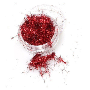 02. Spiderweb Red Błyszczące Nici Do Zdobień