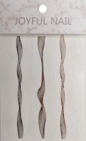 Naklejki na paznokcie Spirale WHITE-ROSE GOLD
