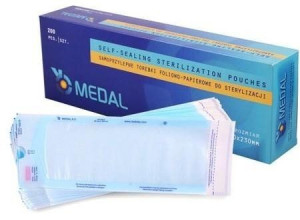 Torebki do sterylizacji 90x230mm 200szt MEDAL Nowy SALTEC torebka papierowo