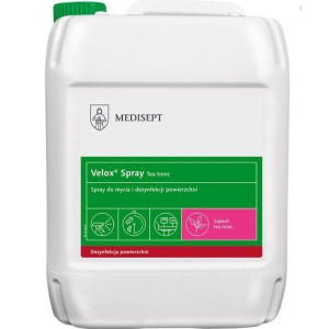 Medisept Velox spray dezynfekcja powierzchni 5 l tea tonic Nowy Medisept 5L