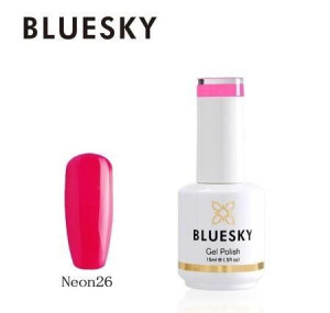 Bluesky NEON 26 15ml BRIGHT RED MAJESTIC RÓŻOWY NEON 15ml
