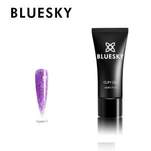 Akrylożel Bluesky Gum Gel Crystal 11 fioletowy brokat 60g