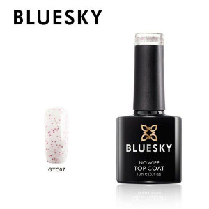 Glitter Top no wipe bez przemywania brokatowy GTC07 Bluesky  10ml 10ml