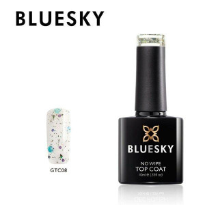 Glitter Top no wipe bez przemywania brokatowy GTC08 Bluesky  10ml 10ml