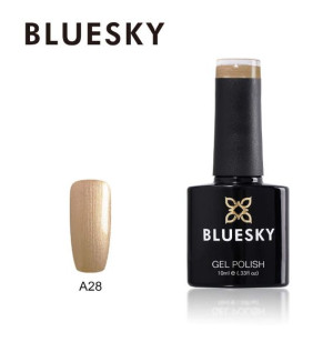 Bluesky Lakier Hybrydowy A28 NUDE GOLD 10ml 10ml PERŁOWY ZŁOTY