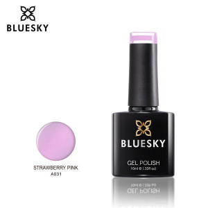 Bluesky Lakier Hybrydowy A31 STRAWBERRY PINK 10ml 10ml BROKATOWY PASTELOWY