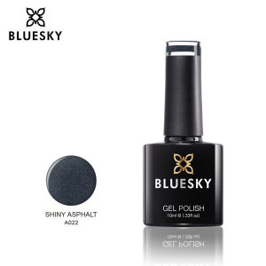 Bluesky Lakier Hybrydowy A22 SHINY ASPHALT 10ml 10ml METALIK SREBRNY BROKAT