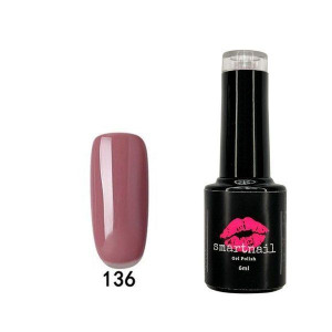 136 Smartnail Lakier hybrydowy Autumn Brown 6ml 6g PASTELOWY BRĄZOWY NUDE