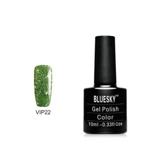 Lakier hybrydowy Bluesky Gel Polish 10ml Nr VIP 22 BROKATOWY ZIELONY