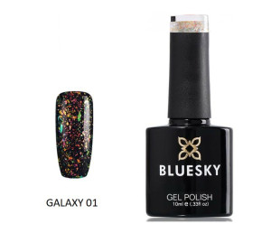 Bluesky Galaxy Gel - 01 10ml Brokatowy Transparentne