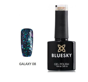 Bluesky Galaxy Gel - 08 10ml Brokatowy Transparentne