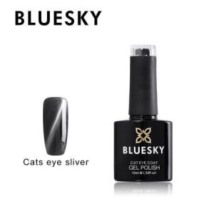 Lakier hybrydowy Bluesky Top Cat Eye Silver 10ml SREBRNY