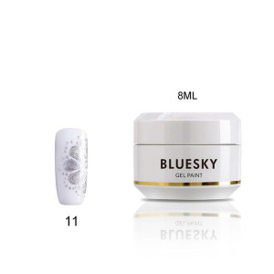 BLUESKY PAINT GEL 8ml - SREBRNY DK 11 SREBRNY METALIK Odcienie szarości i s