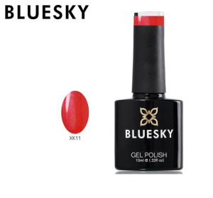 Lakier hybrydowy Bluesky XK 11 10ml 10ml CZERWONY BROKATOWY