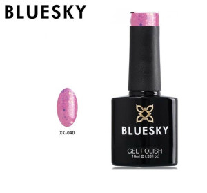 Lakier hybrydowy Bluesky XK 40 10ml 10ml RÓŻOWY BROKATOWY FIOLETOWY PÓŁTRAN