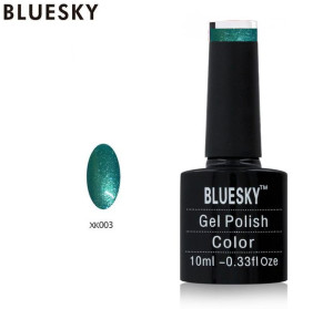 Lakier hybrydowy Bluesky XK 03 10ml 10ml BROKATOWY ZIELONY