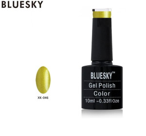 Lakier hybrydowy Bluesky XK 46 10ml 10ml BROKATOWY ŻÓŁTY
