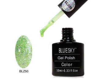 Lakier hybrydowy Bluesky Gel Polish 10ml  BLZ 50 10ml BROKATOWY ZIELONY