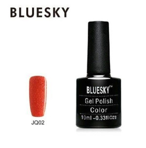 Lakier hybrydowy Bluesky Gel Polish 10ml  Seria JQ 02 10ml BROKATOWY POMARA