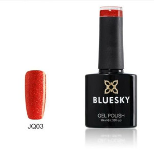 Lakier hybrydowy Bluesky Gel Polish 10ml Nr JQ 03 10ml CZERWONY BROKATOWY P