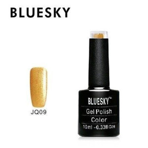 Lakier hybrydowy Bluesky Gel Polish 10ml JQ 09 10ml BROKATOWY ZŁOTY