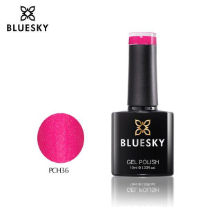 BlueSky Seria PCH 36 HOT PINK SPARKLE 10ml RÓŻOWY BROKATOWY