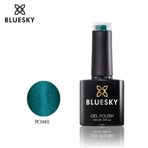 BlueSky Seria PCH 40 TEAL SPARKLE 10ml BROKATOWY ZIELONY