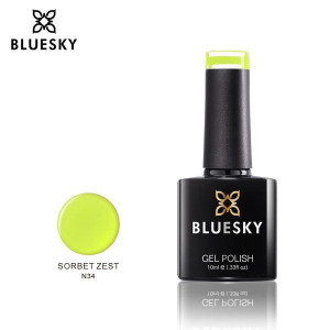 Lakier hybrydowy Bluesky NEON 34 SORBET ZEST 10ml 10ml NEON ŻÓŁTY