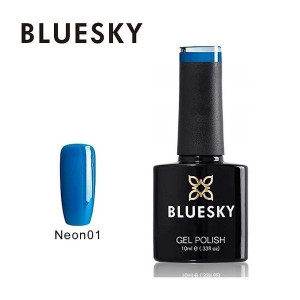 Lakier hybrydowy Bluesky NEON 01 BLUE SUMMER FUN NAIL 10ml 10ml NEON NIEBIE