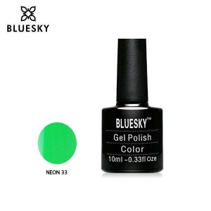 Bluesky Lakier Hybrydowy do paznokci NEON 33 GROOVALICIOUS GREEN LIME 10ml
